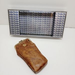 Vintage Kressline Stirrup Cowhide Brown Leather Coins Wallet